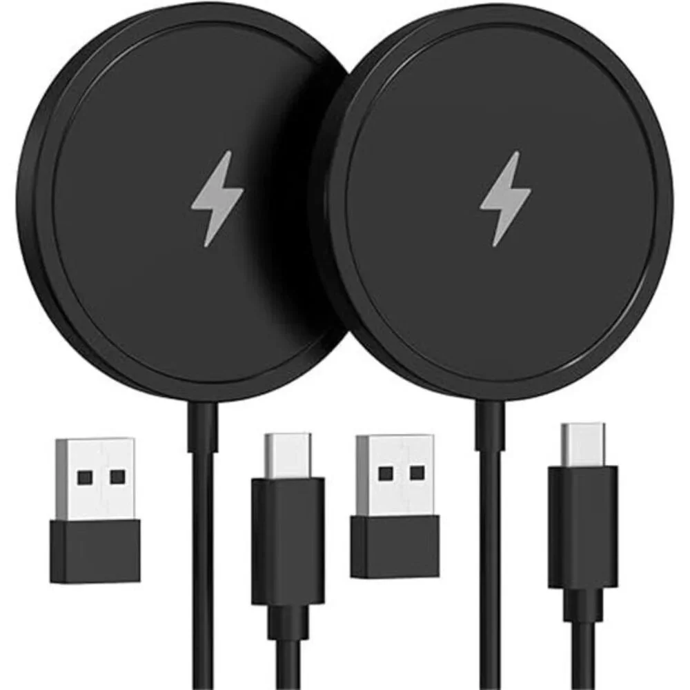 Magnetic Wireless Charger for iPhone, 15W Fast Mag Safe Charger 2 Pack Charging